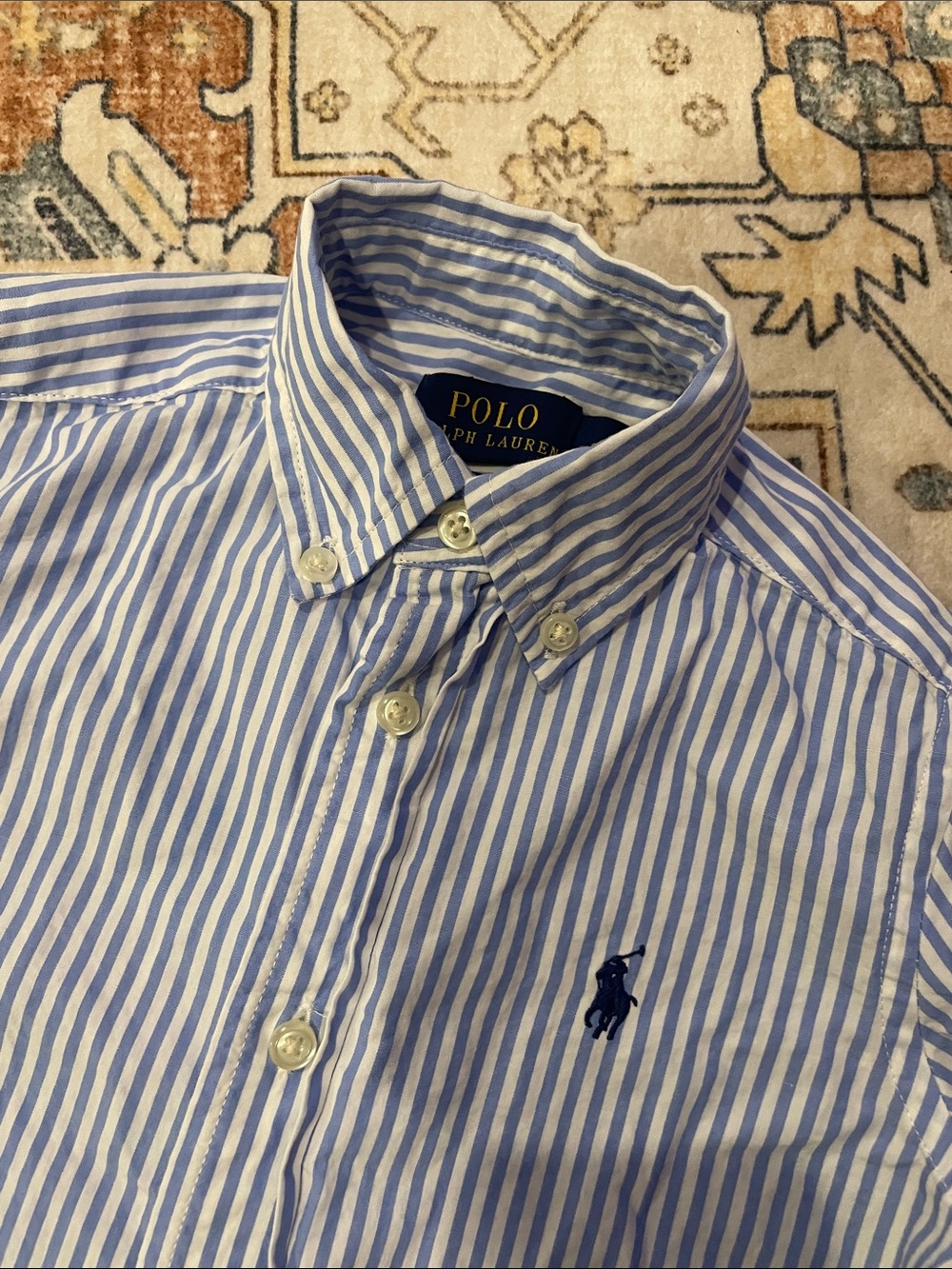 Polo by Ralph Lauren Light Blue & White Striped Button-Down Shirt BabyToddler 2T